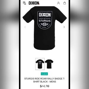 NWT Men's Dixxon Black Tee Ride Roar Rally Badge Short Sleeve Shirt Size 2XL